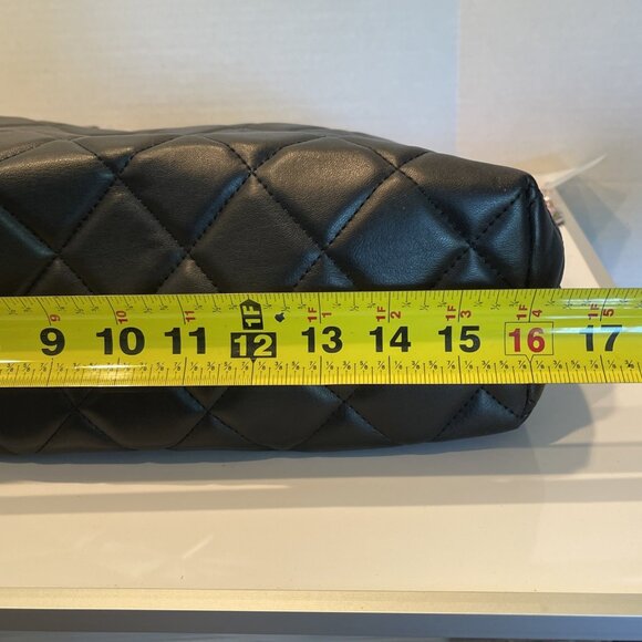 NWT Badgley Mischka Quilted‎ Tote Bag With Crossbody Strap, Black, $199 - Picture 10 of 16